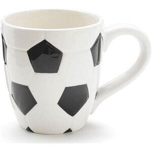 Ceramic Soccer Ball Design Sports Coffee Tea Mug with Handle Great Gift Idea